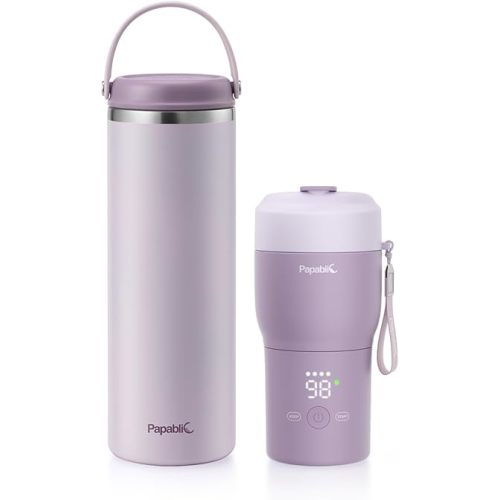 Papablic Portable Warmer & 360° Capsulechill Cooler, Lilac Purple
