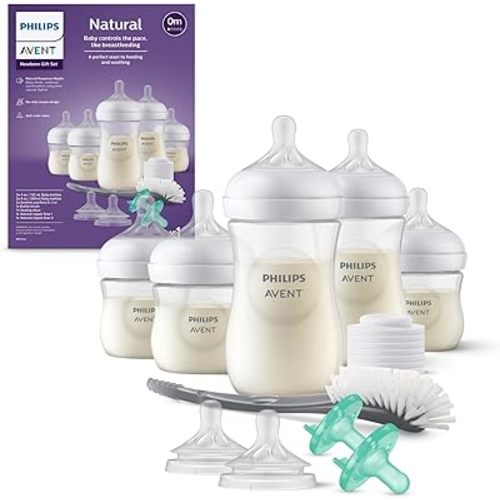 Philips AVENT Natural Baby Bottle with Natural Response Nipple, Newborn Baby Gift Set, SCD838/02