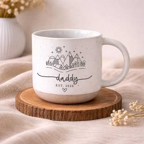 Personalized Mom Dad Mug, First Mother's Day Gift, Best Mom Ever Coffee Cup, New Parent Pottery, Future Parents Est 2026, Baby Shower Gift