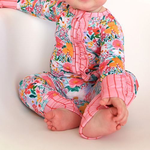 Cecelia Floral RUFFLE ZIP – Gigi and Max