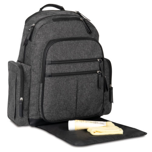 Baby Boom Places & Spaces Backpack Diaper Bag - Charcoal