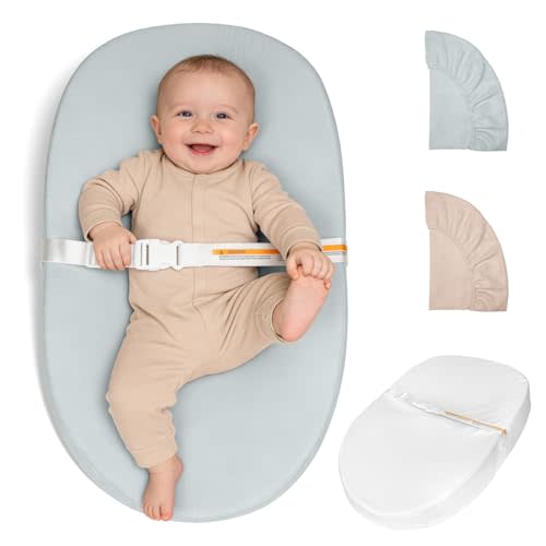 Muslin Baby Changing Pad, Diaper Changing Pad with Waterproof Lining Foam, 2 Pack Soft & Cotton Cover, 32x16 Changing Pad Topper, Changing Table Pads for Dressers