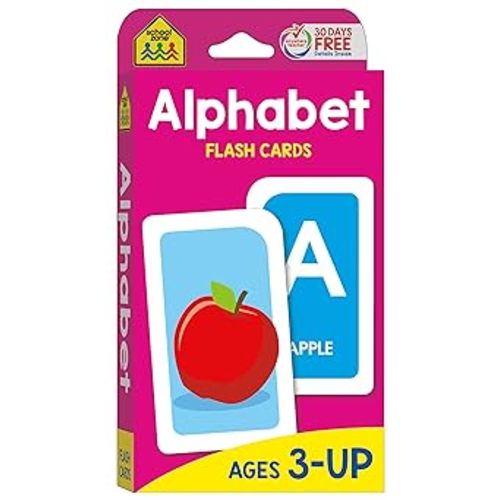 School Zone Alphabet Flash Cards: 56 Cards, Toddler, Preschool, Learn the ABC's, Letters, Phonics, Colorful & Fun Learning, Ages 3+