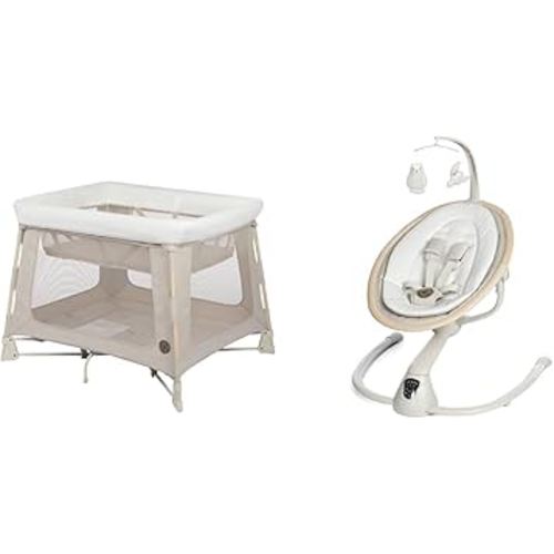 Maxi-Cosi Swift Play Yard and Cassia Swing, Classic Oat