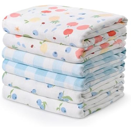 GLLQUEN BABY Receiving Blankets Muslin Swaddle Blanket for Newborn Girl Boy