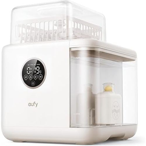 eufy S1 Pro Baby Bottle Washer, Sterilizer and Dryer, Built-in Water Softener, Largest 10-Bottle Capacity, 3D HydroBlast Cleaning, 212°F Steam Sterilizer, Fast Drying, Smart App Control, Hands-Free
