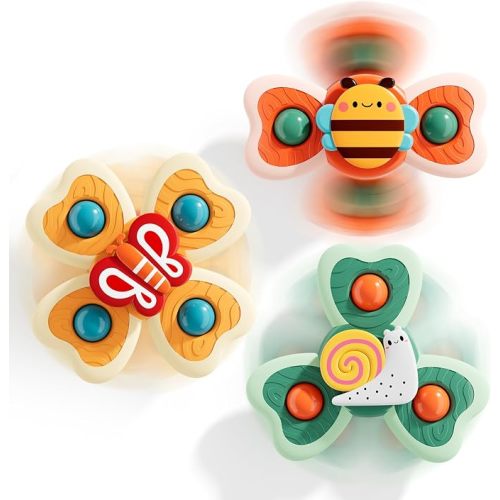 Suction Cup Spinner Airplane Travel Toys for 1 Year Old Boy Girl