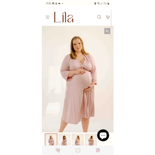 Lila Labor & Postpartum Gown in Mauve
