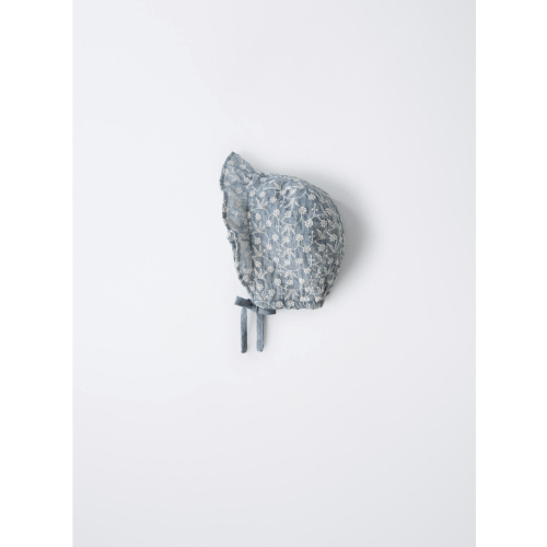 SWISS EMBROIDERY BONNET - Blue marl | ZARA United States