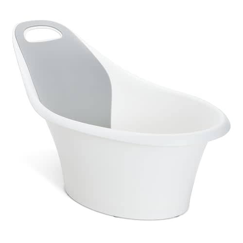 Munchkin Sit & Soak Baby Bath Tub, 0-12 Months, White, 25 x 16.25 x 15 Inch