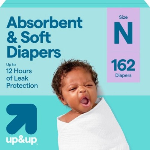 Disposable Diapers - Newborn Size - 162ct - up&up™