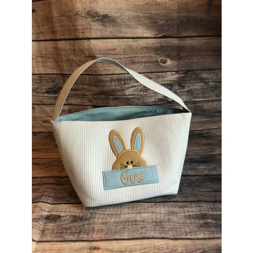 Personalized Easter Basket with Bunny