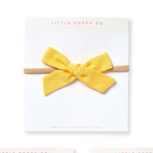 Marigold Linen Headband Bow