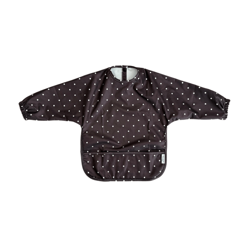 Espresso Polka Dot - Long Sleeved Bib