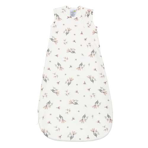 Sac de nuit matelassé en bambou - Fleurs aquarelle (1.0 tog)