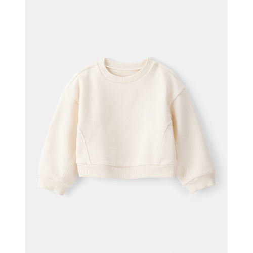 Baby Girl DayDream Fleece Long-Sleeve Pullover Sweatshirt - White - Carter's | Carter's