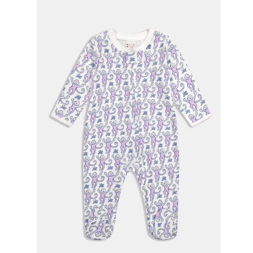 Infant Monkey Zipper Footie