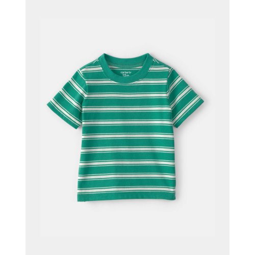 Baby Striped T-Shirt - Green | Carter's