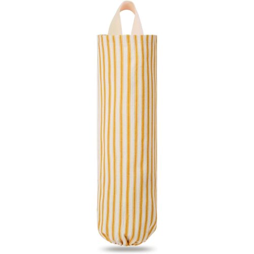 TOGETRUE Plastic Bag Holder, Wall Mount Grocery Bag Holder, Reusable Trash Bags Organizer for Home Kitchen Pantry Decor (Yellow)