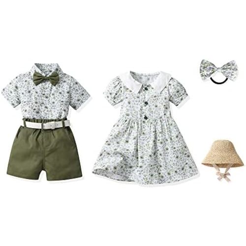 Baby Boys Girls Brother and Sister Matching Outfits Clothes