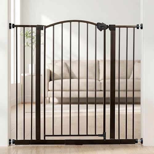 Regalo Safety 36" Extra Tall Home Accent Arch Baby Gate with Door, Pressure Mount for Doorways & Bottom of Stairs, Babies, Toddlers & Pets, Tested & Trusted, American Designed, Family Owned