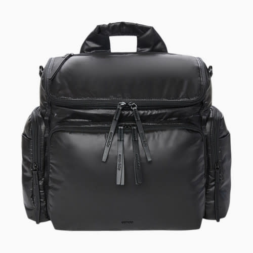 Medium Black Nylon | Unisex Diaper Bag by Caraa