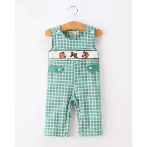 Horse Green Plaid Baby Romper – Bridle Up Hope Shop