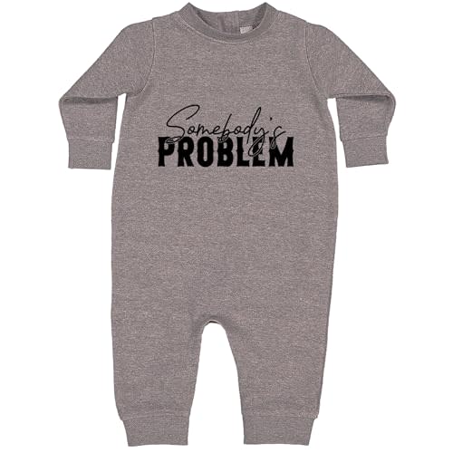 The Pxv Somebody's Problem Country Music Western Infant Fleece Rompers, Warm, Adorable
