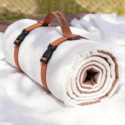 Tiny Land Picnic Blankets, 2 in1 Double Layer Waterproof Mat + Blanket | Foldable Beach Mat,Outdoor Blanket, Portable Camping Blanket, Extra Large Beach Mat, for Camping Park Beach Grass