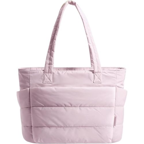 BAGSMART Puffy Tote Bag for Women, Lightweight Work Tote Handbag