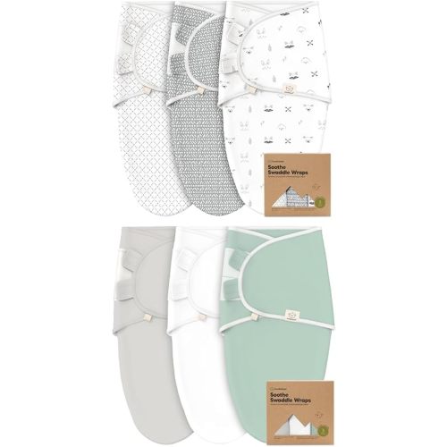 KeaBabies 3-Pack Organic Baby Swaddle Sleep Sacks - Newborn Swaddle Sack, Ergonomic Baby Swaddles 0-3 Months, Swaddles for Newborns, Baby Sleep Sack, Baby Swaddle Blanket Wrap, Baby Essentials