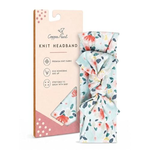 Copper Pearl Baby Bows: Stylish Headbands for Baby Girls, Premium Soft and Stretchy Baby Headbands, Perfect for Newborns, Trendy Designs - Leilani