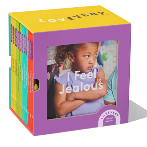 The Emotion Book Set, 12 Books ( Happy, Proud, Excited, Scared, Shy, Nervous, Sad, Disappointed, Lonely, Mad, Frustrated, Jealous) by Lovevery