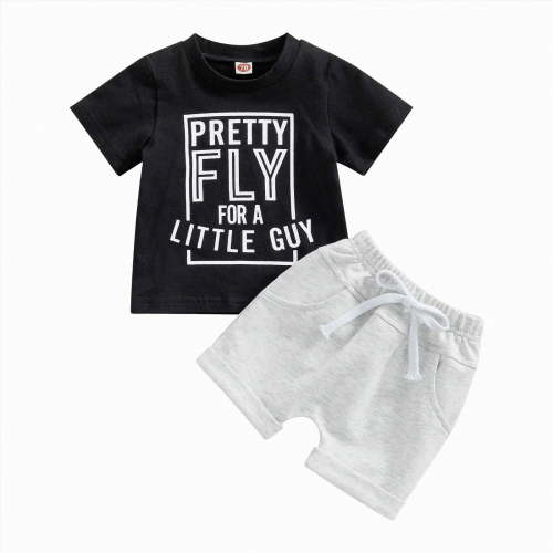 TAmten Toddler Boy Clothes 18-24 Months Toddler Baby Boy Summer Outfit Short Sleeve T Shirt Top Casual Shorts Set Infant Newborn Clothes 6 12 18 24 Month 2T(Grey,0-3 Months)