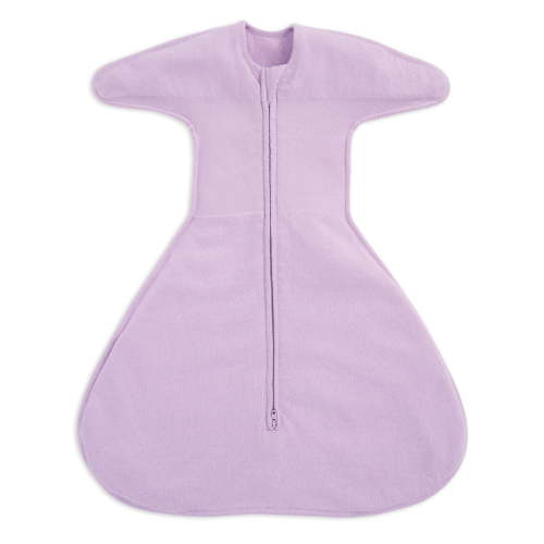 HALO SleepSack SwaddleStretch, Arms Up or Extended Arms, Newborn Baby Swaddle, 0 – 3 months, 0.5 TOG, Lavender