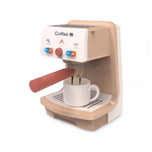 Pretend Coffee Machine Toy with Water Dispenser, Kids Kitchen Playset with Lights Sounds, Role Play Toy for Toddlers