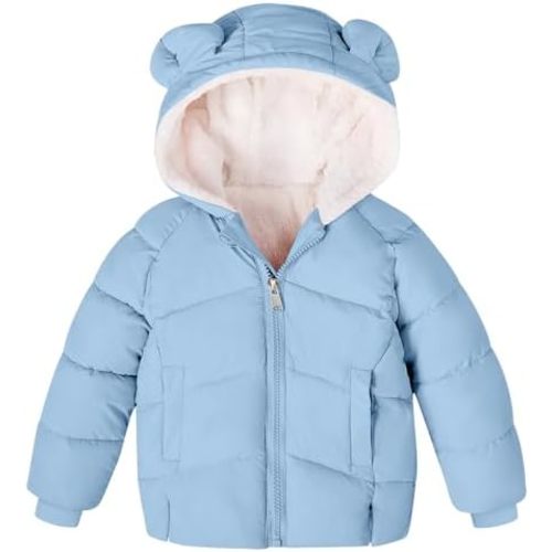 Baby Girls Boys Winter Coat Warm Fleece Jacket for Toddler Kids 6M-5T