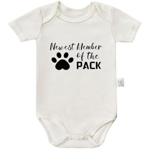 Member of the Pack Bodysuits, Gender Neutral Baby Clothes, Boys Girls Short Sleeve Jumpsuit Outfits