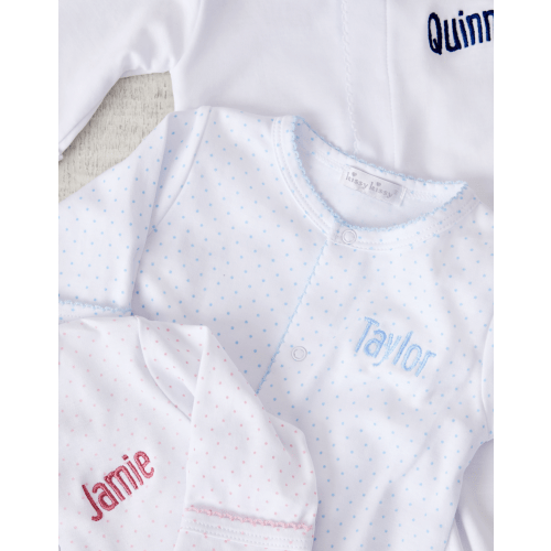 White Pointelle Cross Tee and Pant Set