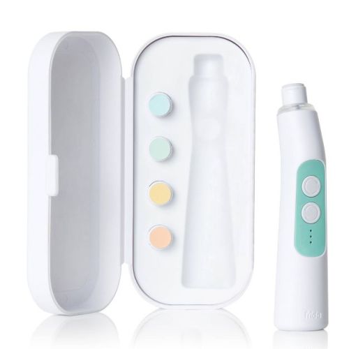 Frida Baby Electric Nail Buffer - Baby Nail File, Nail Clippers + Trimmer Kit - 4 Buffer Pads, LED Light + Case