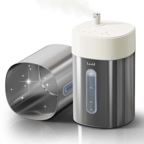 Stainless Steel Cool Mist Humidifier, 4L/1Gal Easy Clean, Dishwasher Safe, Quiet Humidifier for Bedroom, Baby Nursery, Rooms, up to 500 Sq ft