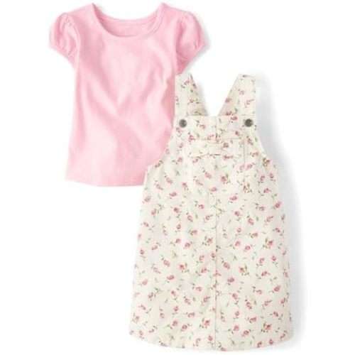 The Children's Place baby-girls And Toddler Short Sleeve Shirt and Skirtall 2 Piece Outfit
