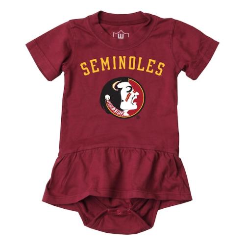 Florida State Seminoles Wes & Willy Girls Infant Skirted Bodysuit - Wine