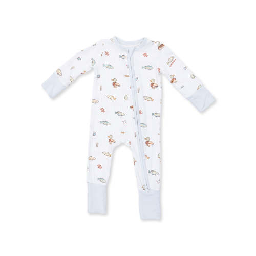 2-Way Zip Romper, Lake Cuties