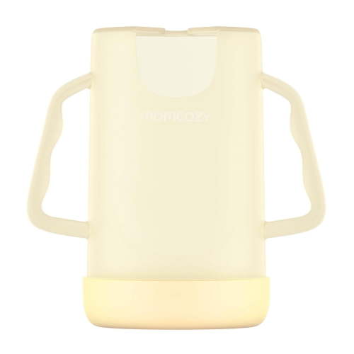 Momcozy Squeeze Pouch Holder for Food Pouches and Drink Boxes, Baby Pouch Holder Allows Baby to Self-Feed and Avoid Messes, Baby Food Pouch Holder Handle is Easy to Grip, Comfortable, Yellow