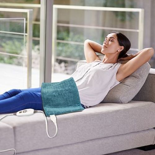 Pure Enrichment Extra Large Electric Heating Pad with 6 Fast Heat Settings to Relieve Back Pain, Cramps, and Sore Muscles