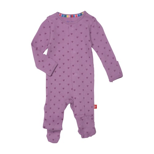 Pink Ribbon Waffle Magnetic Footie