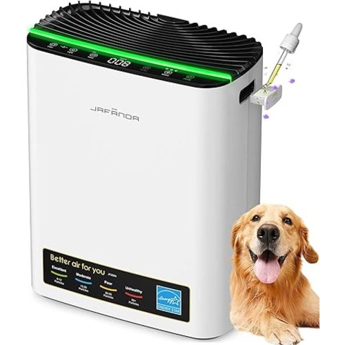 Jafända Air Purifiers for Home Cover Up to 1226ft², Allergen HEPA Air Filter with PM2.5 Sensor, Auto Mode& Timer, Aromatherapy, 22 dB Quiet Air Cleaner for Pet Dander,Hair, Allergies, Dust,VOCs