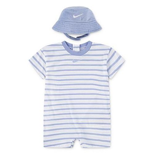Newborn Baby Nike Short Sleeve Romper & Bucket Hat 2-Piece Set