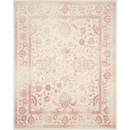 Adirondack ADR109 Non-Shedding Power Loomed Indoor Area Rug - Ivory/Rose - 8'x10' - Safavieh